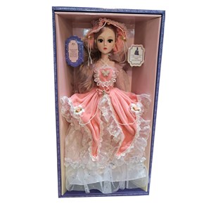 عروسک دخترانه پرنسس تمام مفصلی با لباس صورتی_اسباب بازی