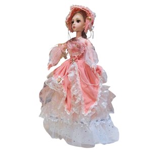 عروسک دخترانه پرنسس تمام مفصلی با لباس صورتی_اسباب بازی