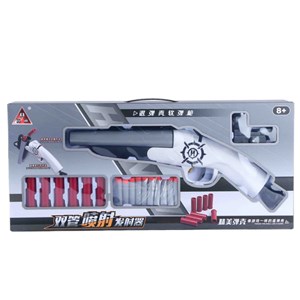 تفنگ اسباب بازی تیر اسفنجی شات گان Double Barrel Shotgun Soft Bullet Launcher_اسباب بازی