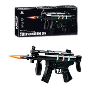 تفنگ اسباب بازی باتری خور موزیکال SUPER SUBMACHINE GUN_اسباب بازی
