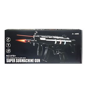 تفنگ اسباب بازی باتری خور موزیکال SUPER SUBMACHINE GUN_اسباب بازی