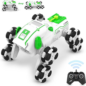 ربات اسباب بازی سگ کنترلی هشت چرخ دودزا سبز Stunt Dog Robot 8wd_اسباب بازی