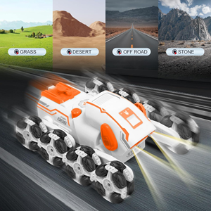 ربات اسباب بازی سگ کنترلی هشت چرخ دودزا نارنجی Stunt Dog Robot 8wd_اسباب بازی