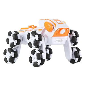 ربات اسباب بازی سگ کنترلی هشت چرخ دودزا نارنجی Stunt Dog Robot 8wd_اسباب بازی