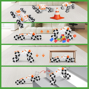 ربات اسباب بازی سگ کنترلی هشت چرخ دودزا نارنجی Stunt Dog Robot 8wd_اسباب بازی