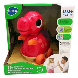 دایناسور موزیکال هولی تویز قرمز مدل Hola Toys 6110_اسباب بازی