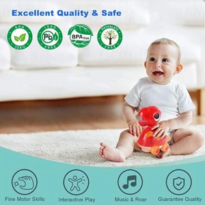 دایناسور موزیکال هولی تویز قرمز مدل Hola Toys 6110_اسباب بازی