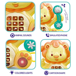 اسباب بازی تلفن موزیکال طرح شیر Baby Music Telephone_اسباب بازی