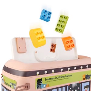 لگو دوپلو اسمونو 136 قطعه مدل اتوبوس حیوانات smoneo رنگ صورتی_اسباب بازی