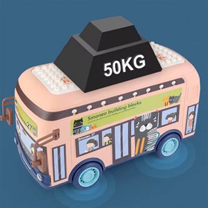 لگو دوپلو اسمونو 136 قطعه مدل اتوبوس حیوانات smoneo رنگ صورتی_اسباب بازی