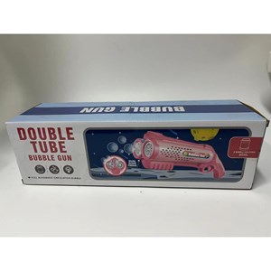 تفنگ اسباب بازی حباب ساز دولول مخزن دار صورتی Electric Bubble Maker Toy with LED Lights_اسباب بازی