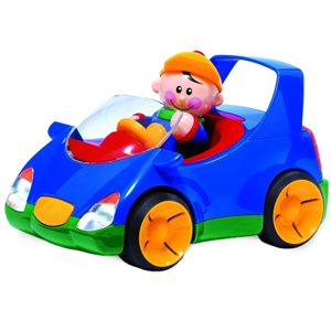 اسباب بازی ماشین کوچک آبی با آدمک پسر تولو مدل 89588 First Friends Car_اسباب بازی
