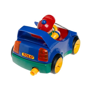 اسباب بازی ماشین کوچک آبی با آدمک پسر تولو مدل 89588 First Friends Car_اسباب بازی
