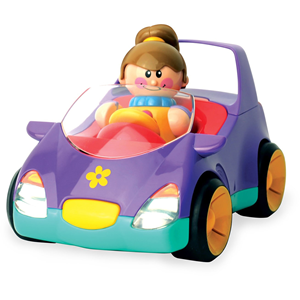 اسباب بازی ماشین کوچک بنفش با آدمک دختر تولو مدل 89615 First Friends Car_اسباب بازی