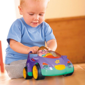 اسباب بازی ماشین کوچک بنفش با آدمک دختر تولو مدل 89615 First Friends Car_اسباب بازی