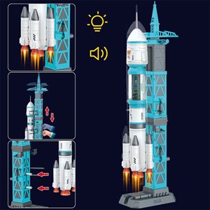 اسباب بازی سکوی پرتاب موشک فضاپیما همراه با فیگور فضانورد SPACE MISSON_اسباب بازی