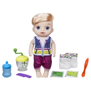 عروسک پسر بچه بیبی الایو Baby Alive Sweet Spoonfuls Blonde baby doll boy Hasbro_اسباب بازی