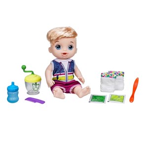 عروسک پسر بچه بیبی الایو Baby Alive Sweet Spoonfuls Blonde baby doll boy Hasbro_اسباب بازی