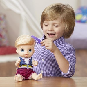 عروسک پسر بچه بیبی الایو Baby Alive Sweet Spoonfuls Blonde baby doll boy Hasbro_اسباب بازی