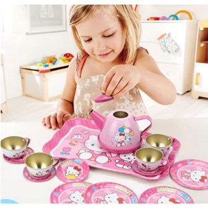 اسباب بازی ست چای خوری فلزی 4 نفره طرح هلو کیتی_اسباب بازی