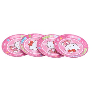 اسباب بازی ست چای خوری فلزی 4 نفره طرح هلو کیتی_اسباب بازی