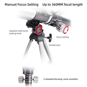 تلسکوپ نجومی با بزرگ نمایی 60X مدل Astronomical Telescope C2158_اسباب بازی