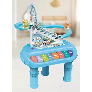 اسباب بازی پیانو پایه دار با پله و سرسره ی پنگوئن Ice Penguins Slide & Piano Toy_اسباب بازی