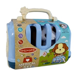 اسباب بازی سگ خانگی به همراه قفس و وسایل دامپزشکی مجموعه 10 عددی_اسباب بازی