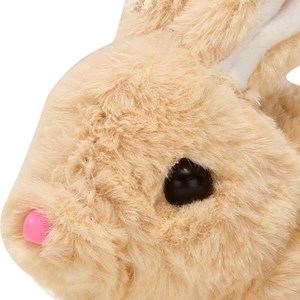 عروسک رباتیک خرگوش حرکتی رنگ کرم_اسباب بازی