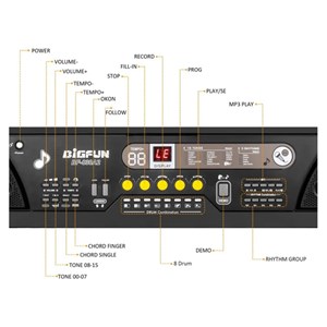 اسباب بازی آموزشی ارگ بیگفان 61 کلید مدل BIGFUN 830A2_اسباب بازی