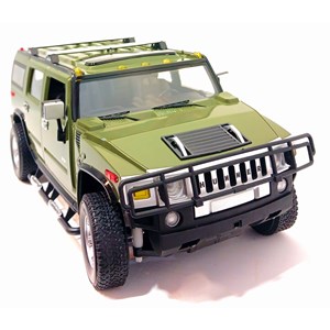 ماشین کنترلی شارژی جیپ سبز مقیاس 1:14 مدل RC Cars Hummer H2_اسباب بازی