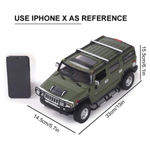 ماشین کنترلی شارژی جیپ سبز مقیاس 1:14 مدل RC Cars Hummer H2_اسباب بازی