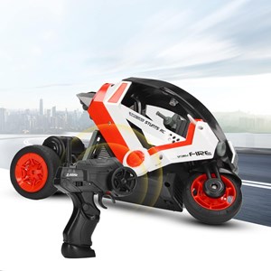 اسباب بازی موتور سیکلت 3 چرخ کنترلی شارژی نارنجی مقیاس 1:8 TRICYCLE STUNT_اسباب بازی