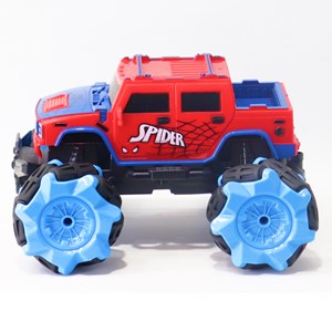 ماشین کنترلی آفرود با چرخ های کپسولی طرح مرد عنکبوتی اسپایدرمن مقیاس 1:18_اسباب بازی