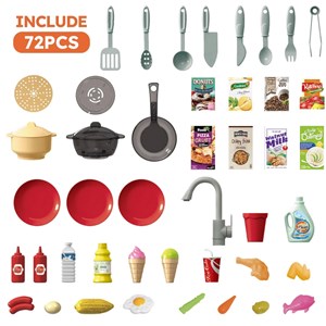 ست اسباب بازی آشپزخانه سایز بزرگ موزیکال و چراغدار 72 قطعه مدل 126_922 Talented Chef_اسباب بازی