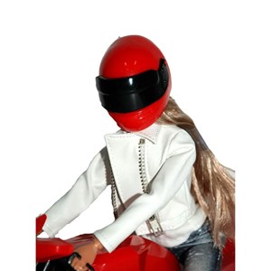 عروسک باربی دفا لوسی موتور سوار با کلاه کاسکت قرمز مدل Defa Lucy Doll 8459_اسباب بازی