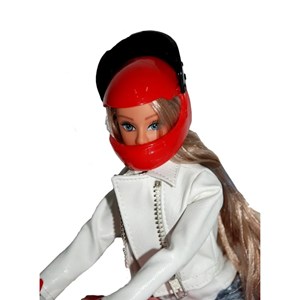 عروسک باربی دفا لوسی موتور سوار با کلاه کاسکت قرمز مدل Defa Lucy Doll 8459_اسباب بازی