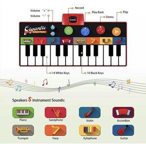 ارگ بزرگ سفره ای کودک 24 کلید مدل Gigantic Keyboard Playmat_اسباب بازی