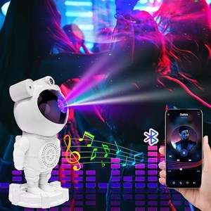چراغ خواب کهکشانی و اسپیکر دار بلوتوثی طرح فضانورد مدل MXS003_اسباب بازی
