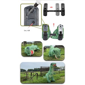 ربات اسباب بازی کنترلی دایناسور بادی به ارتفاع 130 سانتیمتر Inflatable Electric Remote Control Dinosaur_اسباب بازی