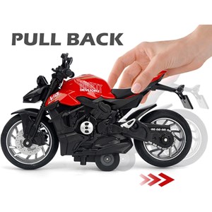 موتور اسباب بازی عقب کش موزیکال همراه با قاب رنگ قرمز_اسباب بازی