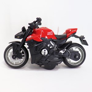 موتور اسباب بازی عقب کش موزیکال همراه با قاب رنگ قرمز_اسباب بازی