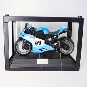 موتور اسباب بازی عقب کش موزیکال همراه با قاب رنگ آبی_اسباب بازی