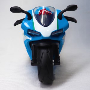 موتور اسباب بازی عقب کش موزیکال همراه با قاب رنگ آبی_اسباب بازی