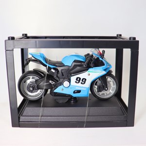 موتور اسباب بازی عقب کش موزیکال همراه با قاب رنگ آبی_اسباب بازی