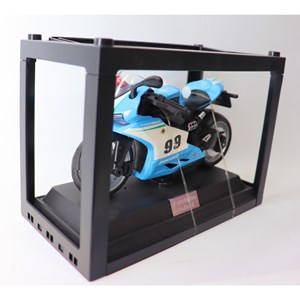 موتور اسباب بازی عقب کش موزیکال همراه با قاب رنگ آبی_اسباب بازی