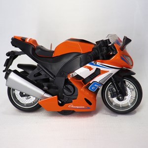 موتور اسباب بازی عقب کش موزیکال همراه با قاب رنگ نارنجی_اسباب بازی