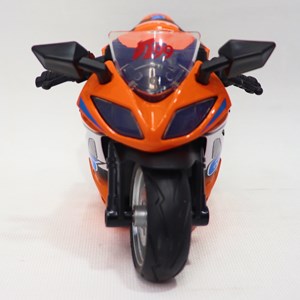 موتور اسباب بازی عقب کش موزیکال همراه با قاب رنگ نارنجی_اسباب بازی