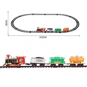 قطار اسباب بازی کنترلی دود زا 21 تکه Remote Control Train Classical_اسباب بازی