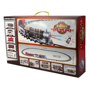 قطار اسباب بازی کنترلی دودزا 19 تکه Remote Control Train Classical